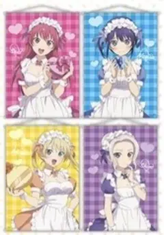 カノジョも彼女　dmmスクラッチ　A賞　メイド　B2タペストリー　4点セット