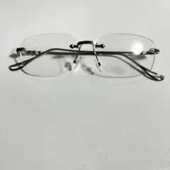 ファッションリムレスメガネ シルバー