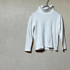 ユニクロ 白タートルネック キッズ 120サイズ　秋冬向け薄手トップス