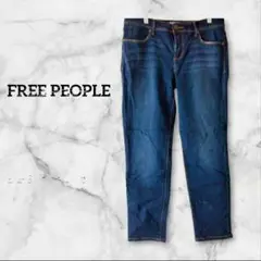 ✨１点限り✨ FREE PEOPLE ブルー スリムフィット W30 ストレッチ