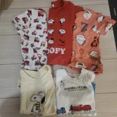 スヌーピーとトーマスのTシャツセット 90-95