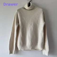 Drawer 14G カシミヤ アゼタートルネックセーター オフホワイト 1