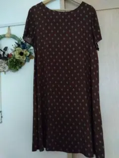 JEUNE MAMAN 半袖ワンピース M ブラウン