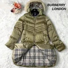 BURBERRY LONDON ダウンコート ゴールド フォックスファー 36