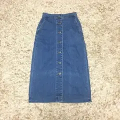 【完売品！早い者勝ち】ユニクロ デニムフロントボタンミディスカート