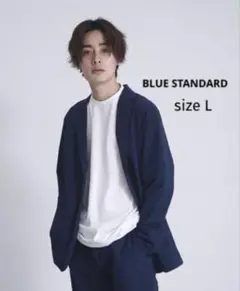 ◆ BLUE STANDARD ノーストレス　ナイロン　ジャケット　ネイビー　L