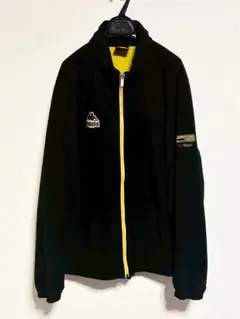 m656◆kappa◆フリースジップアップジャケット◆黒黄色◆L◆サンプル品