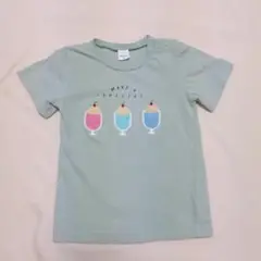 ミントグリーン クリームソーダ刺繍 Tシャツ 90