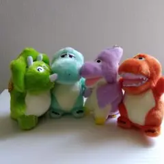 恐竜生活、じゆらどん、マスコットぬいぐるみ４種類、バラ売り可