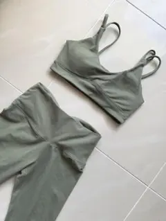【Hot Miami Style】カーキ オリーブグリーン ヨガウェアセット