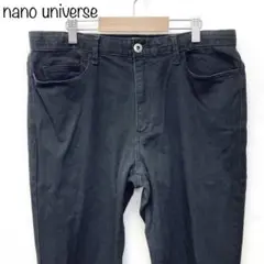 【nano universe】メンズ　コンフォードテーパードパンツ　ブラック　L