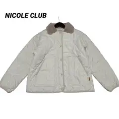 NICOLE CLUBニコルクラブ キルティングジャケット ベージュ サイズ38