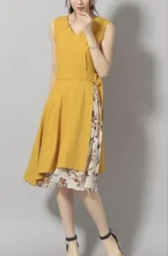 Andemiu ワンピース ノースリーブ 花柄