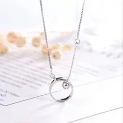 チェーンネックレス ペンダント シルバー リング ホワイトゴールド レディース