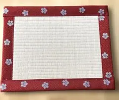 い草 花柄マット 約21cm x 26.5cm