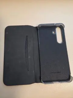 ブラック手帳型携帯ケース　カードスロット付き　Garaxy s25