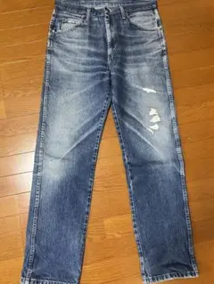 Wrangler ダメージブルーデニムパンツ