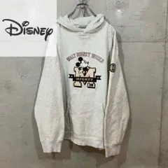 90年代 ディズニー Disney ミッキー刺繍 デカ刺繍 プルオーバーパーカー