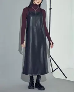 レザー　キャミソール　ワンピース　ANAP