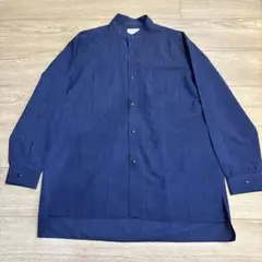 ÉDIFICE ネイビー 長袖シャツ