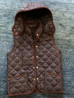 Traditional Weatherwear フードつきキルティングベスト