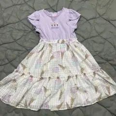 メゾピアノ　ワンピース　アイスクリーム　120