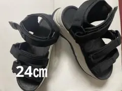 【美品】SHAKA ネオバンジーチャンキーサンダル　厚底　24㎝　黒×白