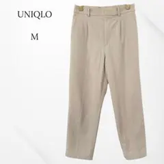 ユニクロ　テーパードパンツ　タックパンツ　ヒートテック　ベージュ　M ストレッチ