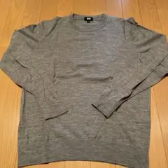 UNIQLO MENS 長袖ニット　セーター　L グレー