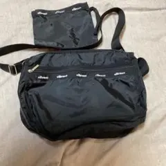 ellesse ブラック ショルダーバッグ 収納ポーチ付き