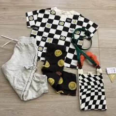 マイリトルワンダー　チェッカー　ニコちゃん　バースデイ　ニットポーチ　ショルダー