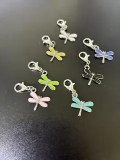 カラフル トンボ チャーム 7個セット 勝ち虫　開運　恋愛運　金運