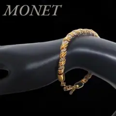 美品 MONET モネ ブレスレット スクリュー コンビ ゴールド シルバー