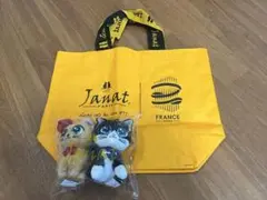 万博　フランス館　ジャンナッツトートバッグ　猫のぬいぐるみ