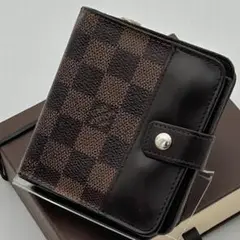 【美品】 ルイヴィトン コンパクトジップ ダミエ 二つ折り財布　L字ファスナー