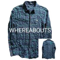 WHEREABOUTS ストレッチシャーリングチェックシャツ ウェアラバウツ