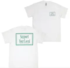 【新品】woodstics Support Your Local ホワイトL