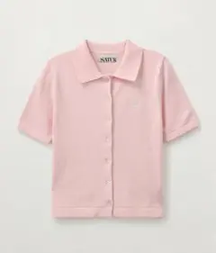 SATUR セター 半袖 カーディガン ニット シャツ