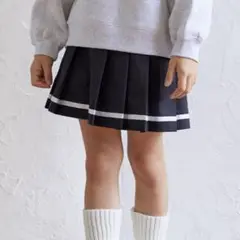 子供服 裾ラインプリーツミニスカート ネイビー 150cm