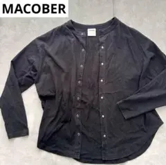 訳あり　MACOBER マコバ　スナップボタンカーディガン 黒　スウェット