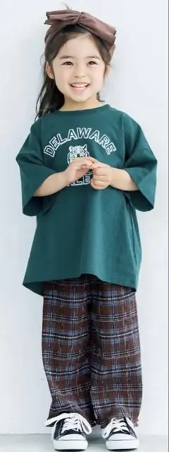 coca チェックプリーツパンツ 120cm