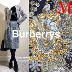 希少！Burberrys バーバリー　麻　レーヨン　リバティ　スカート　M 通年