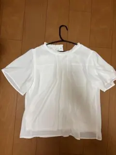 ホワイト 半袖シャツ ブラウス Honeys