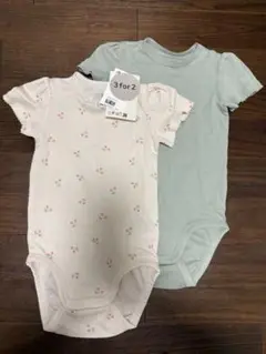 H&M ボディスーツ 9-12M 80cm 2枚セット