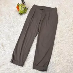 Senseed　パンツ　(M)　緑系　綿混　ボトムス　無地　オフィスカジュアル
