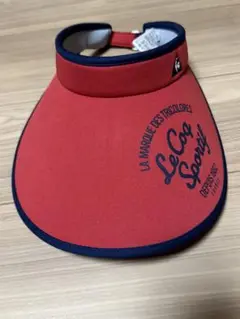Le Coq Sportif バイザー レッド Fサイズ