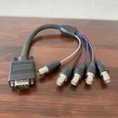 HD15 VGA 5x BNC RGBHV モニタケーブル 変換ケーブル メス