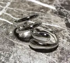 大人気なため再入荷!tear drop ring silver925 2点セット