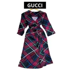 GUCCI グッチ ボルドータータン ワンピース