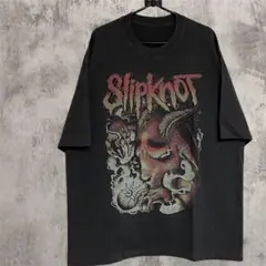 Slipknot ヴィンテージ加工　フェードTシャツ　オーバーサイズ　ブラック